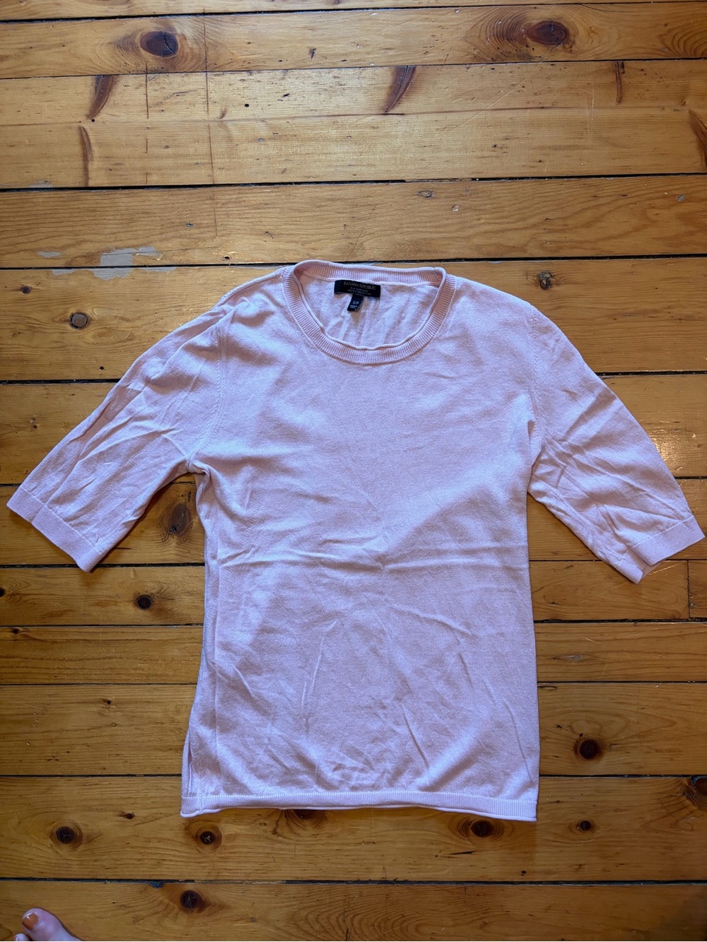 Light Pink Short Sleeve Knit Top Banana Republic
